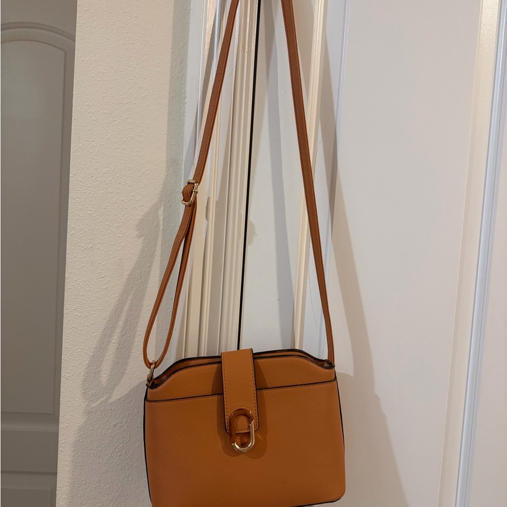 Tan Leather Crossbody Bag